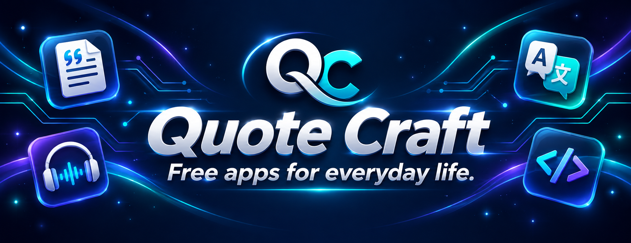 QuoteCraft Apps β Free apps for everyday life. Quote, translation, voice reader and code symbols.